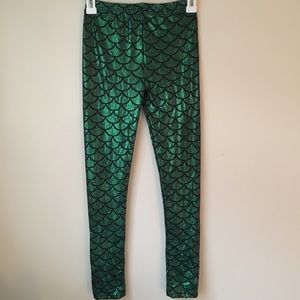 Shiny Green Mermaid Leggings